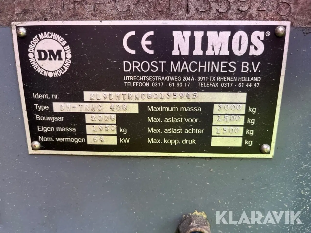 Billede 9 - Redskabsbærer Nimos DH Trac 408