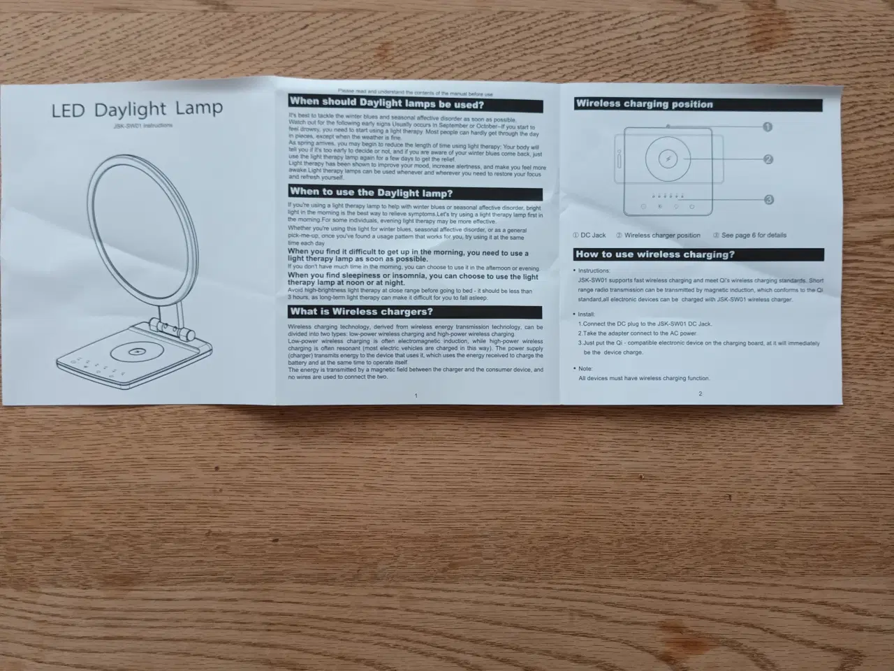 Billede 5 - Lys-terapi lampe, JSK-W01, bedre mental sundhed.