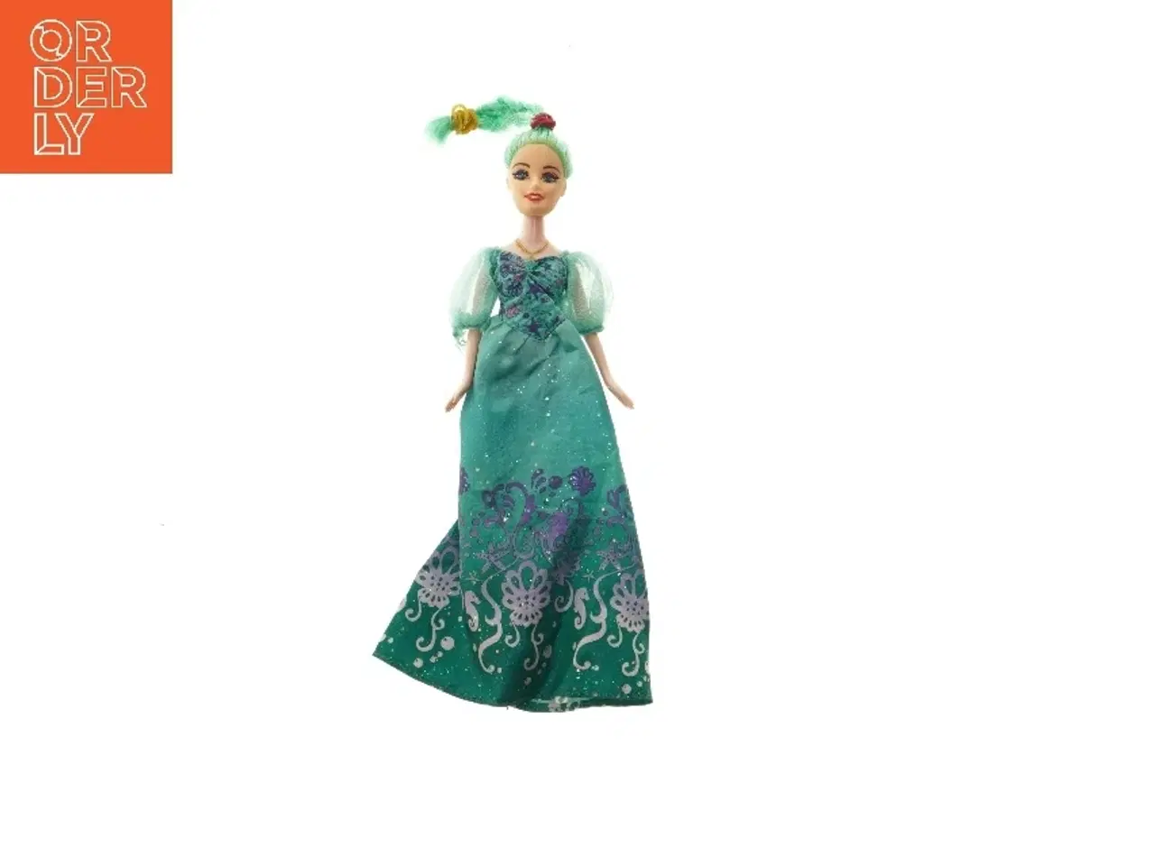 Billede 1 - Prinsesse dukke i grøn kjole fra Barbie (str. 24 cm)