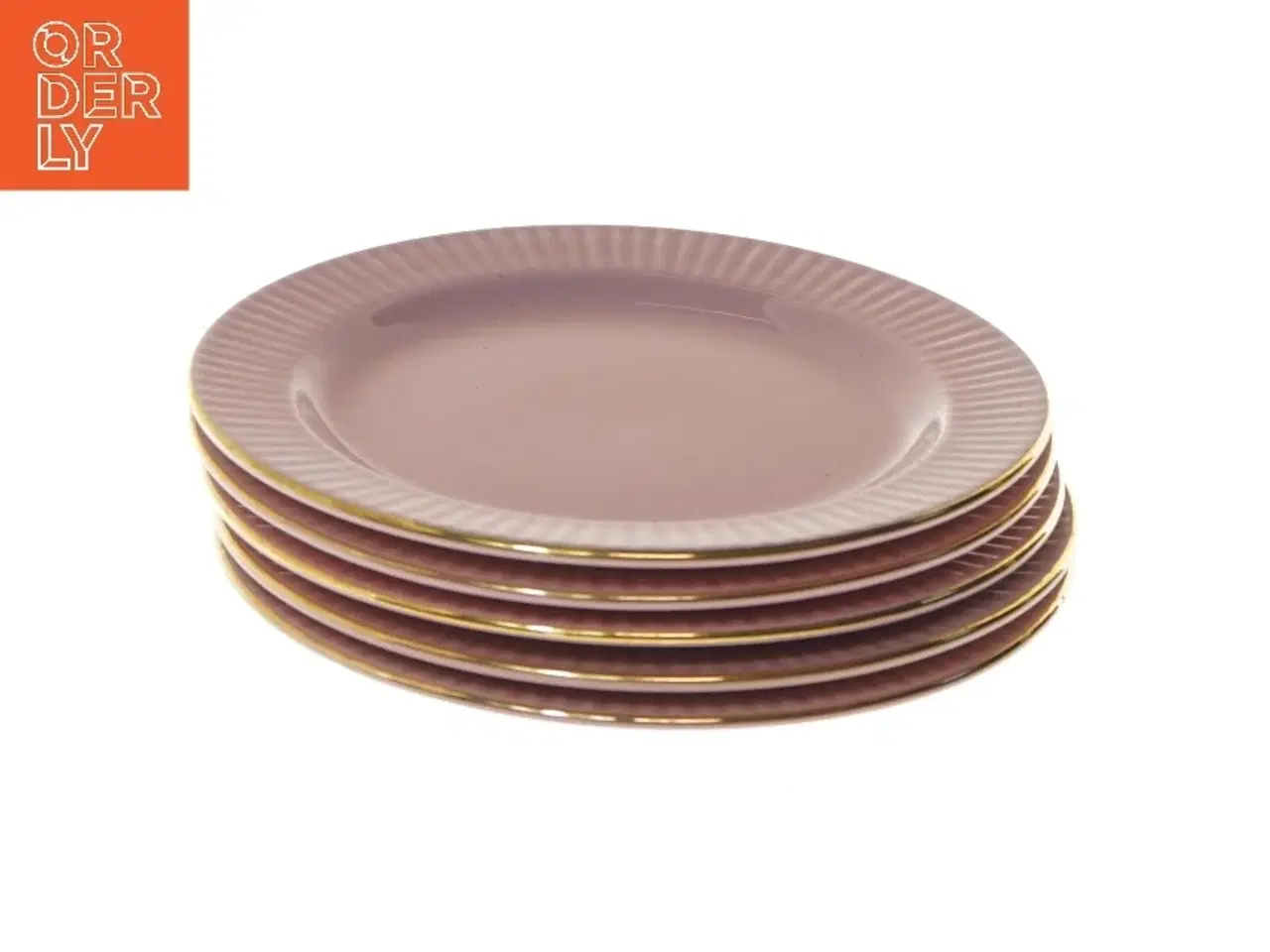 Billede 1 - Sæt af 5 rosa tallerkener fra Søholm (str. 5 styk, ø 17,5 cm)