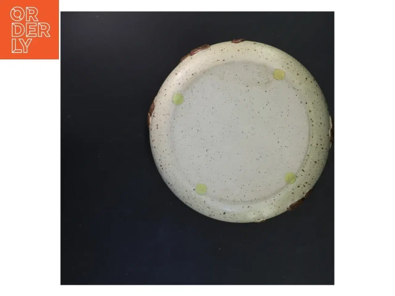 Billede 3 - Keramisk fad med blomstermønster (str. Ø 26x8 cm)