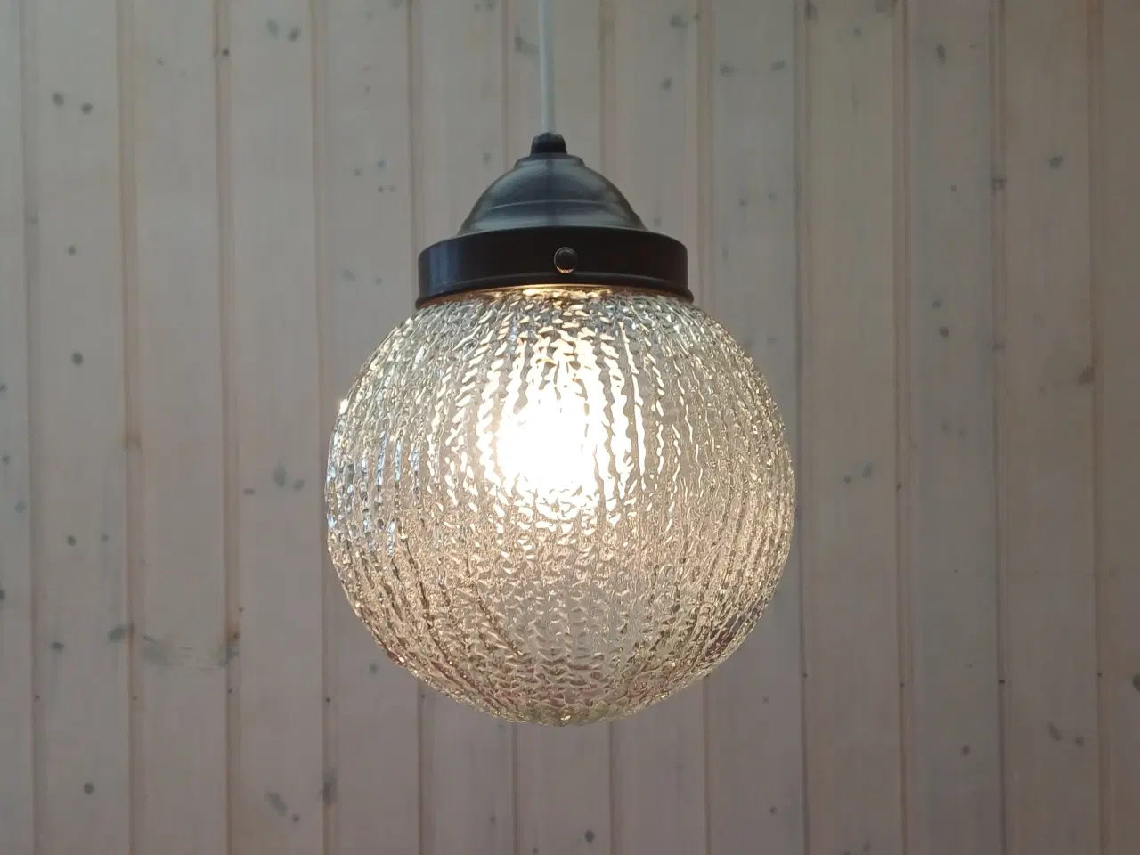 Billede 7 - Retro loftlampe med glasskærm