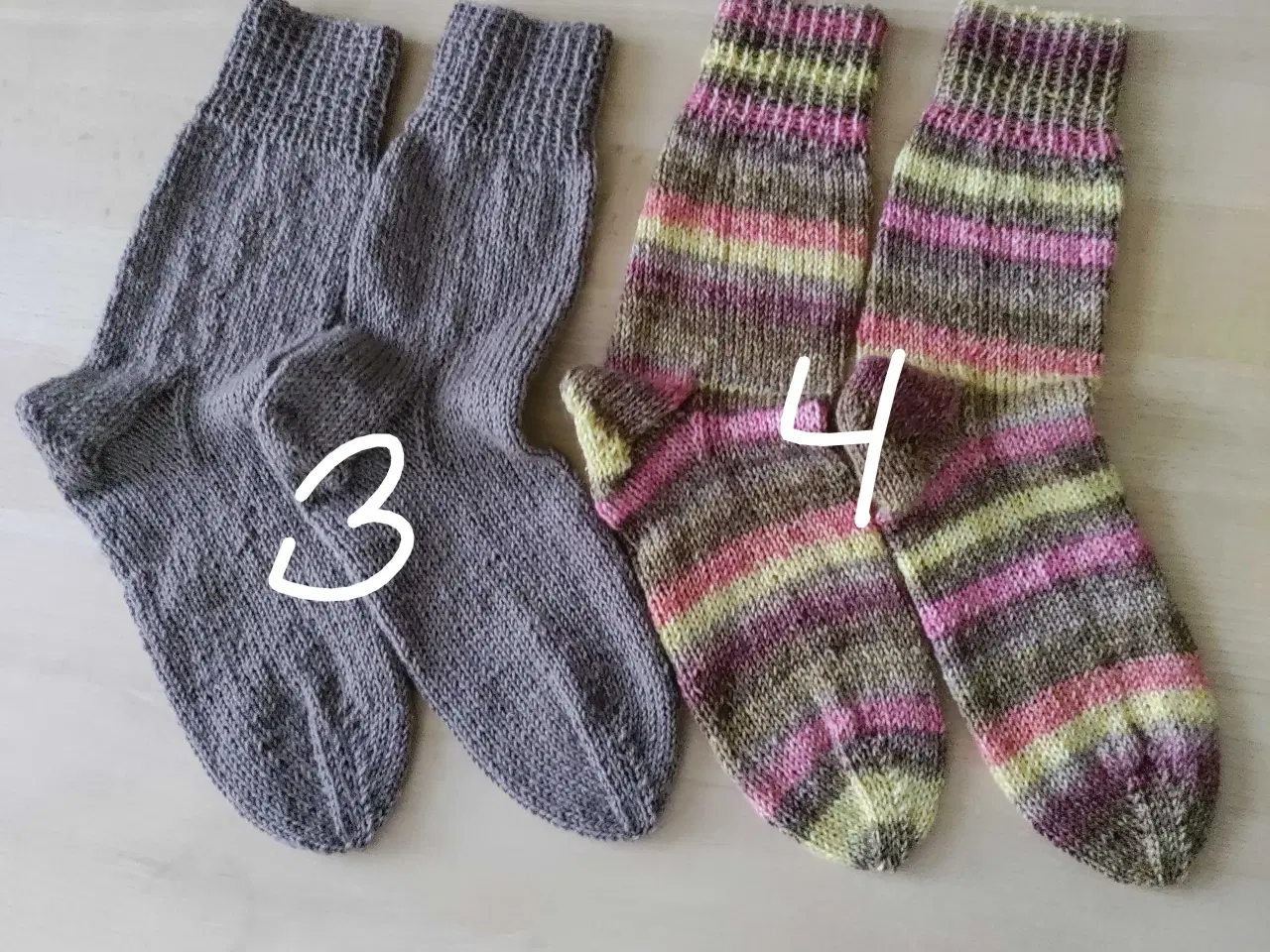 Billede 4 - Uldsokker 36/37 - nye hjemmestrikkede