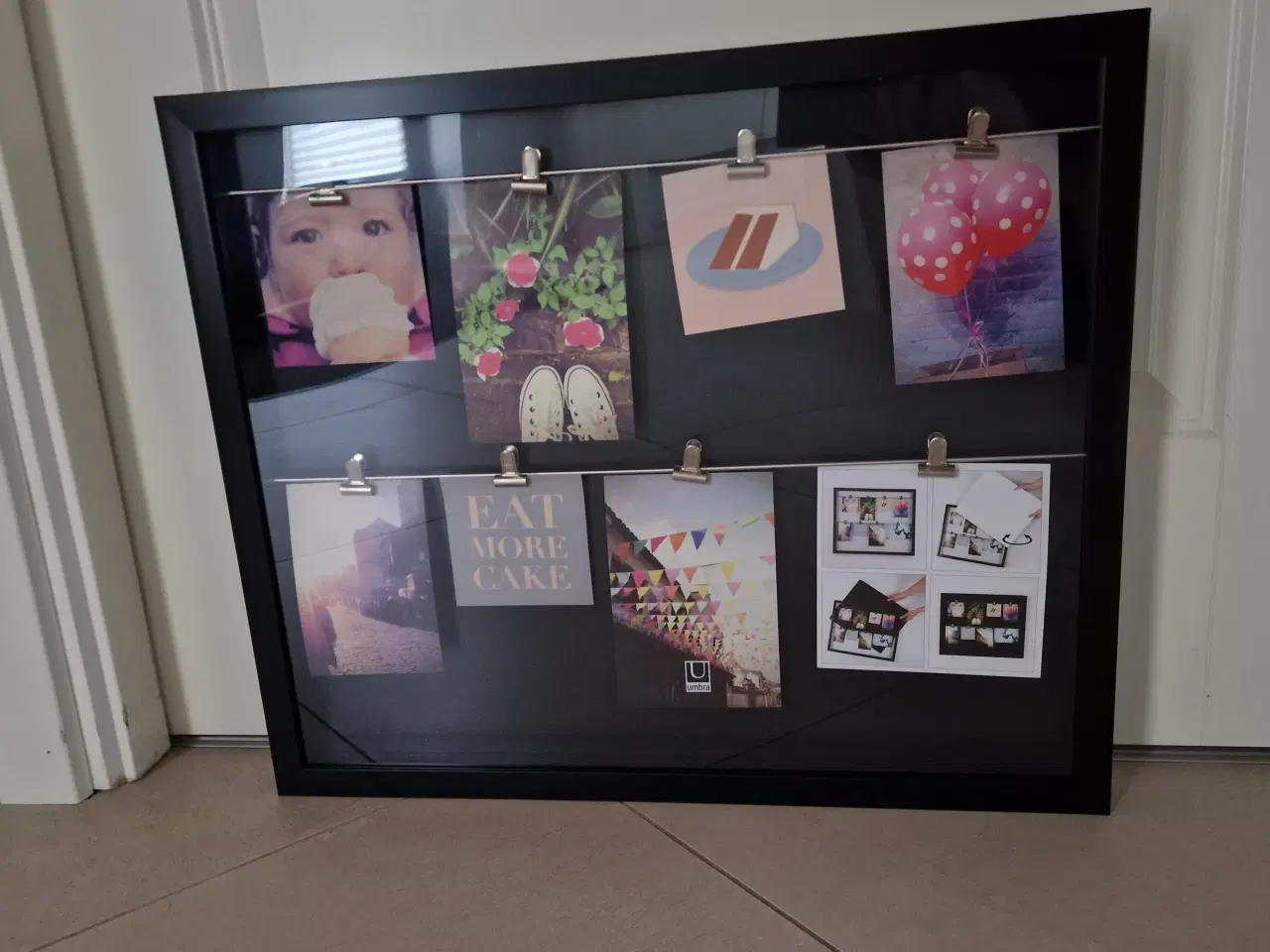 Billede 3 - Billed / Foto collage ramme med glas