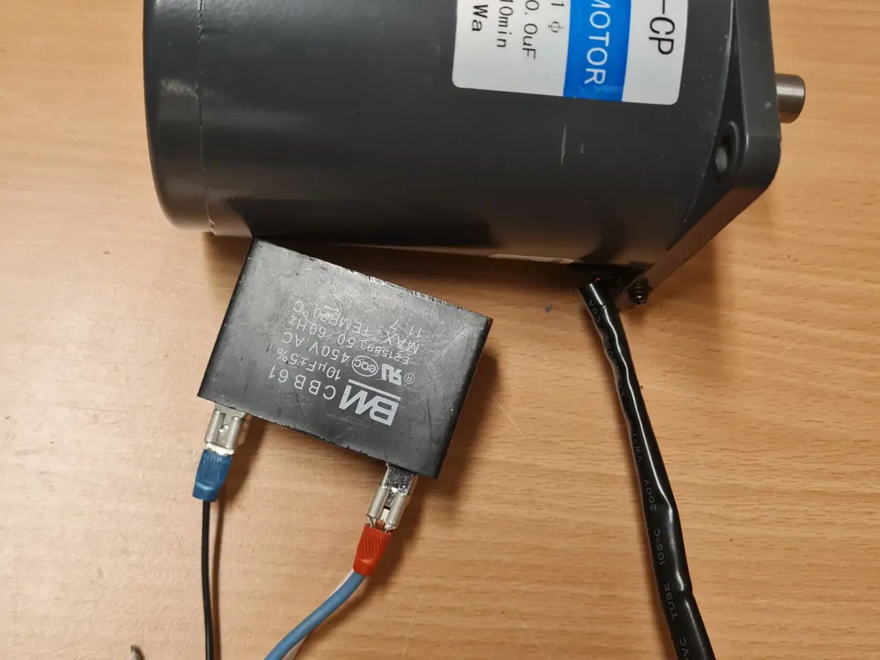 Billede 3 - Gearmotor 230 V med Kondensator NY. MeiWa