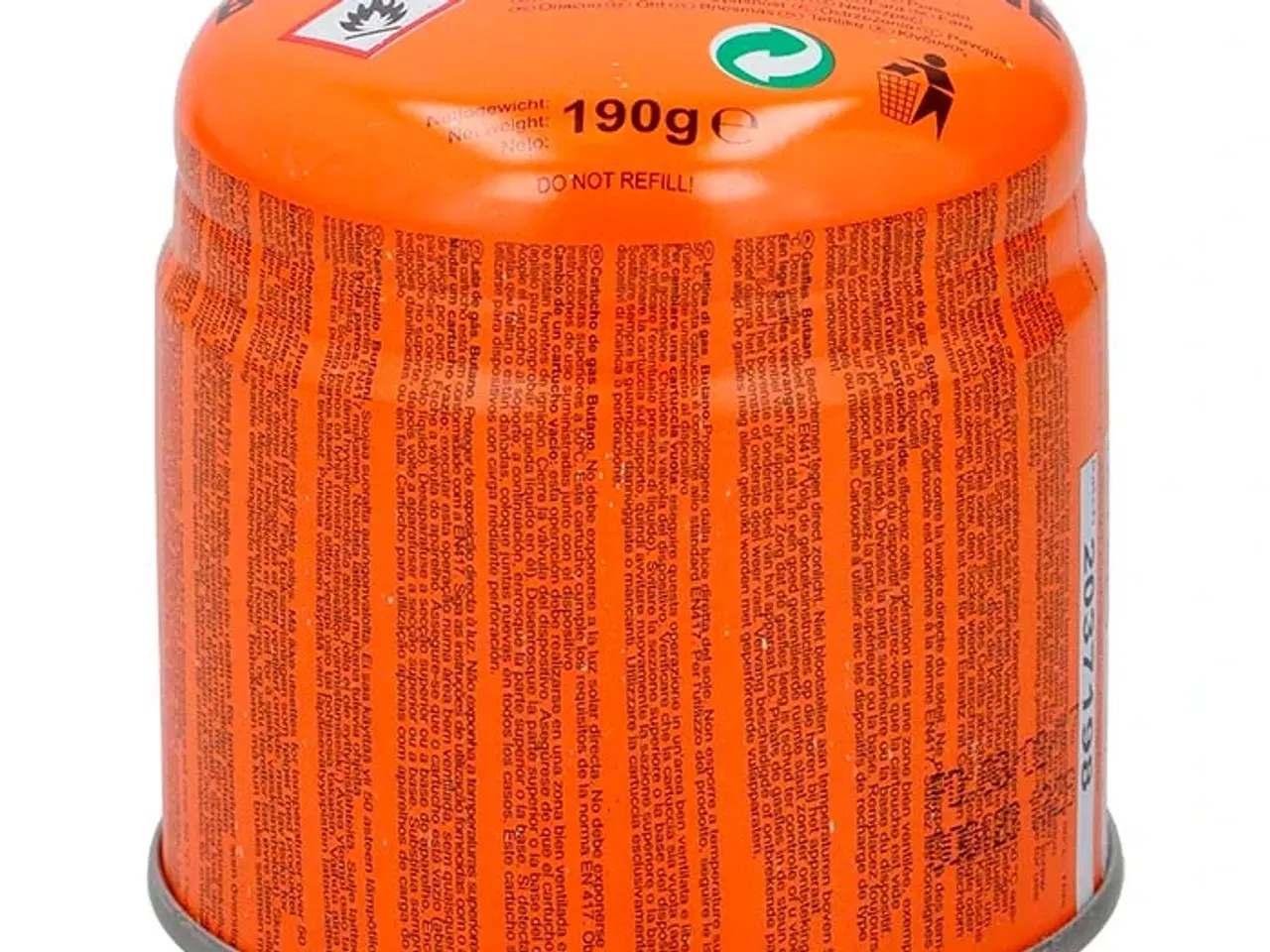 Billede 1 - Butan gasbeholder, til gaskogeblus, 190g