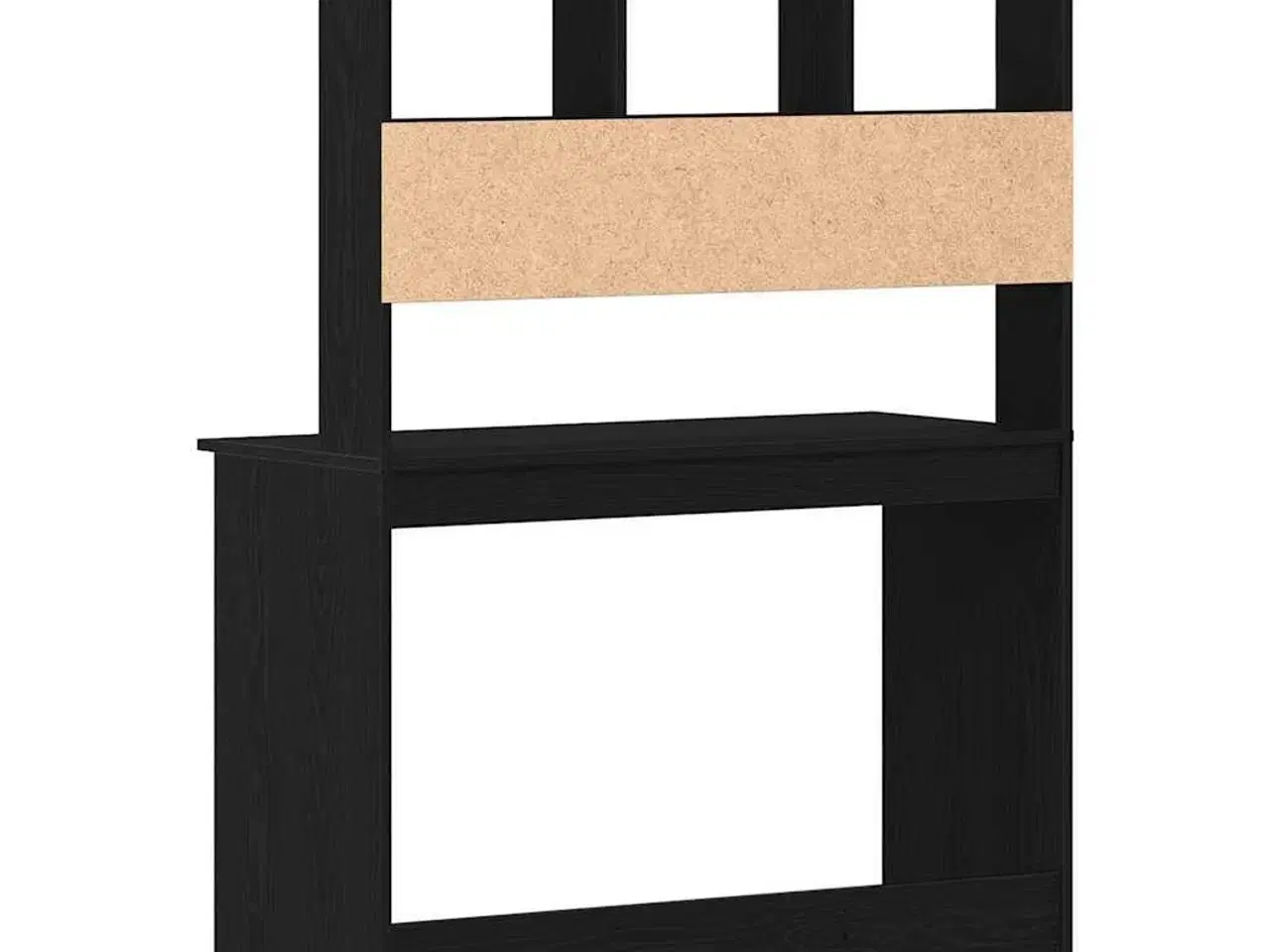 Billede 7 - Skrivebord m. hylder 102x45x148 cm konstrueret træ sort egetræ