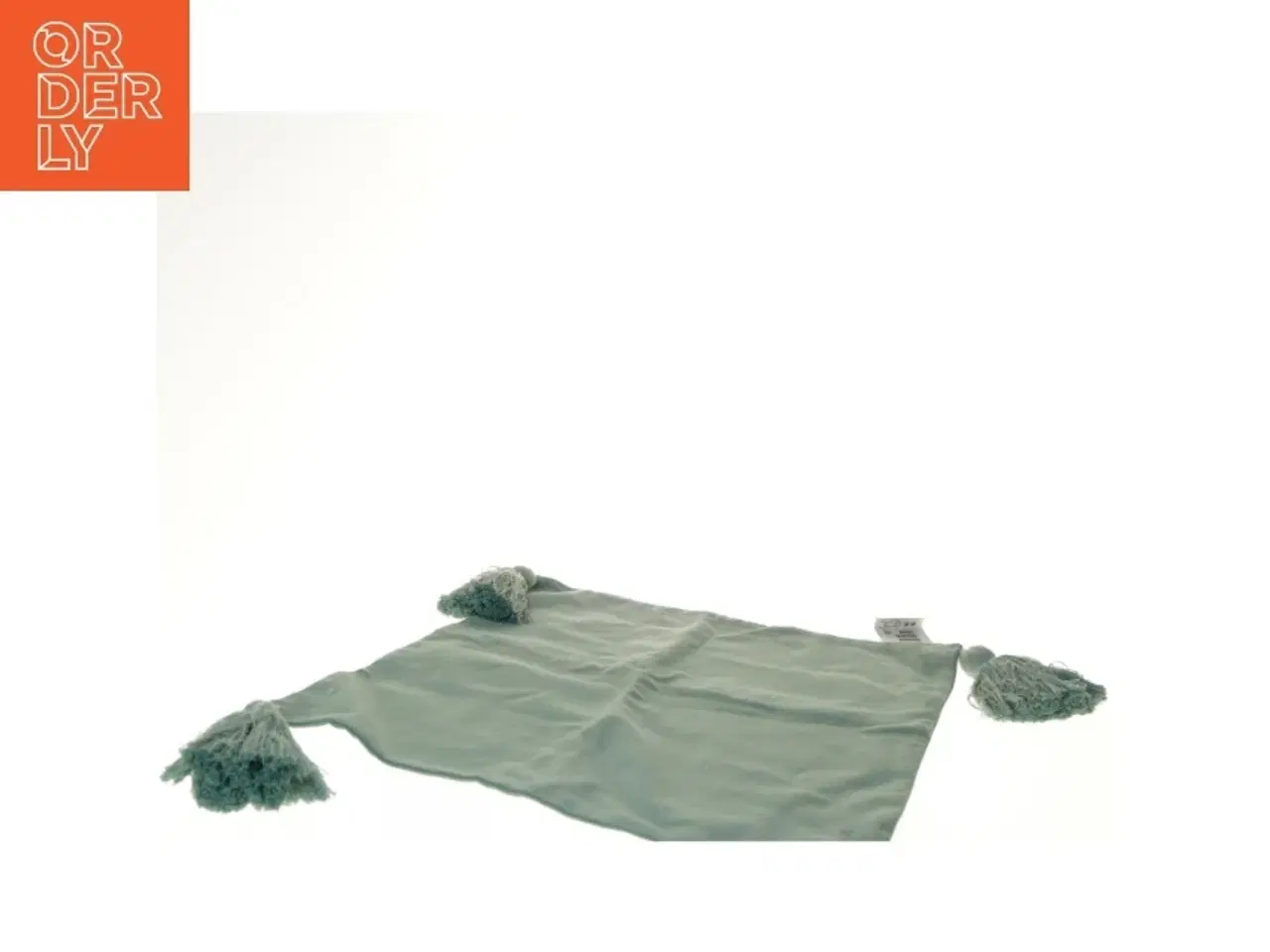 Billede 2 - grøn kvadratisk pude med kvaster fra H&M (str. 50x50 cm)