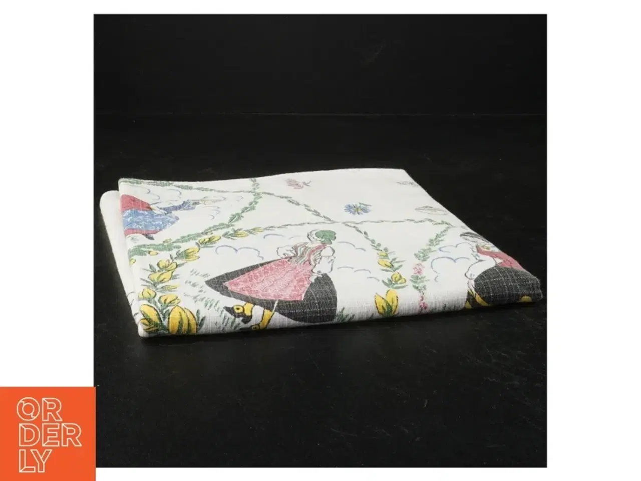 Billede 2 - Dug med folklore motiv (str. 81 x 92 cm)