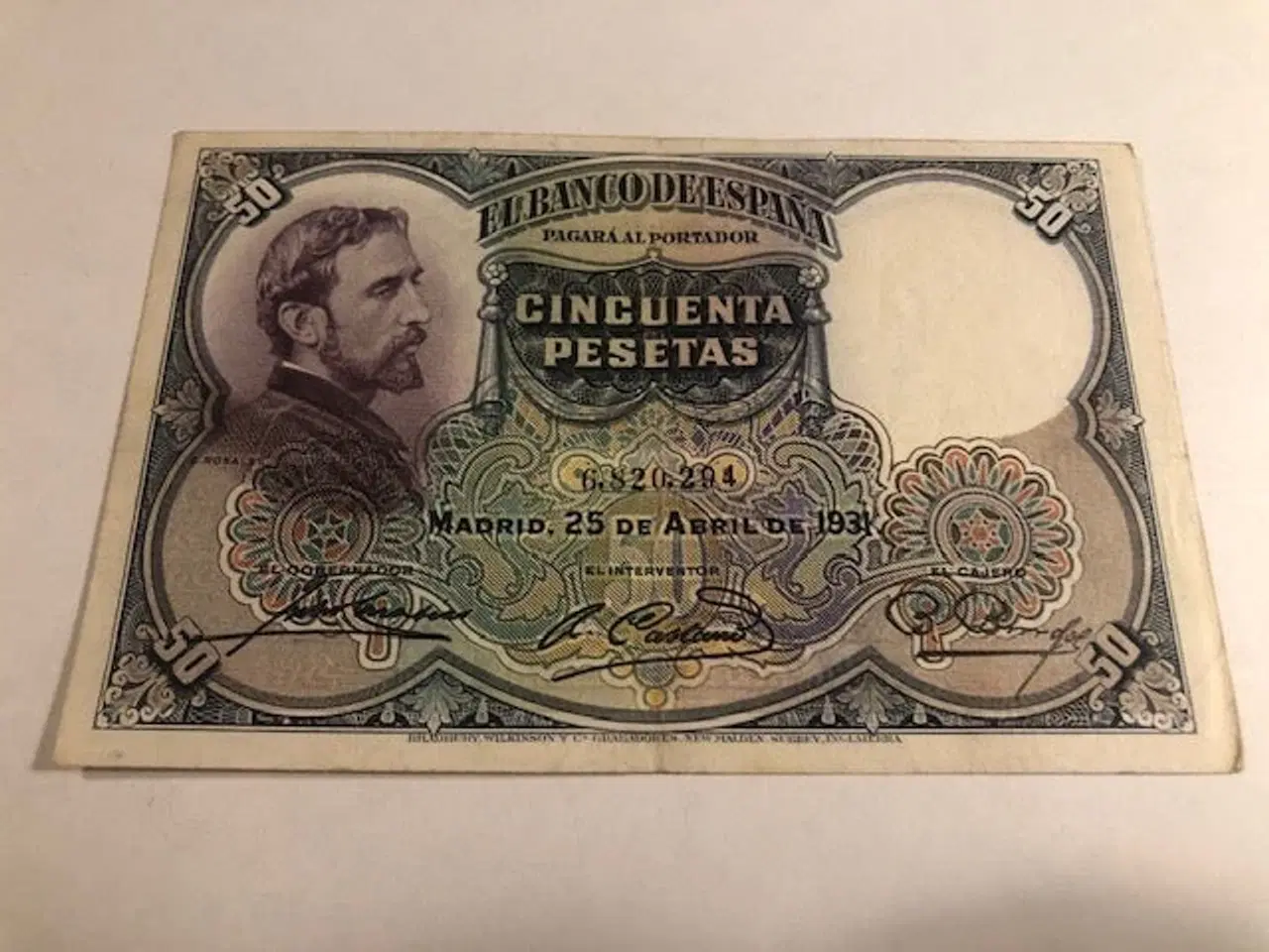 Billede 1 - 50 pesetas Spain 1931