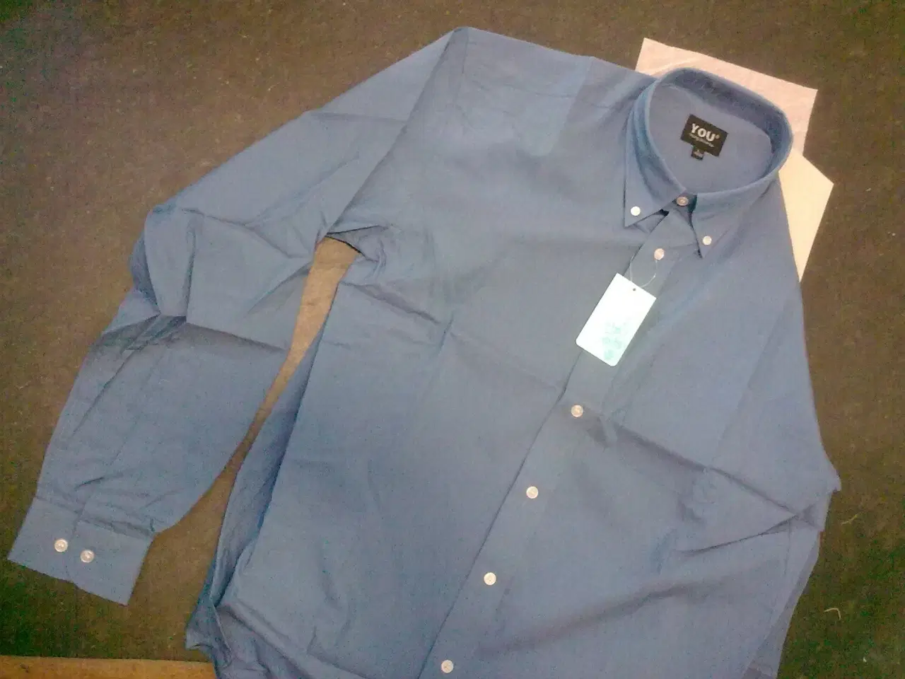 Billede 6 - Skjorte langærmet SE MÅL støvblå UBRUGT