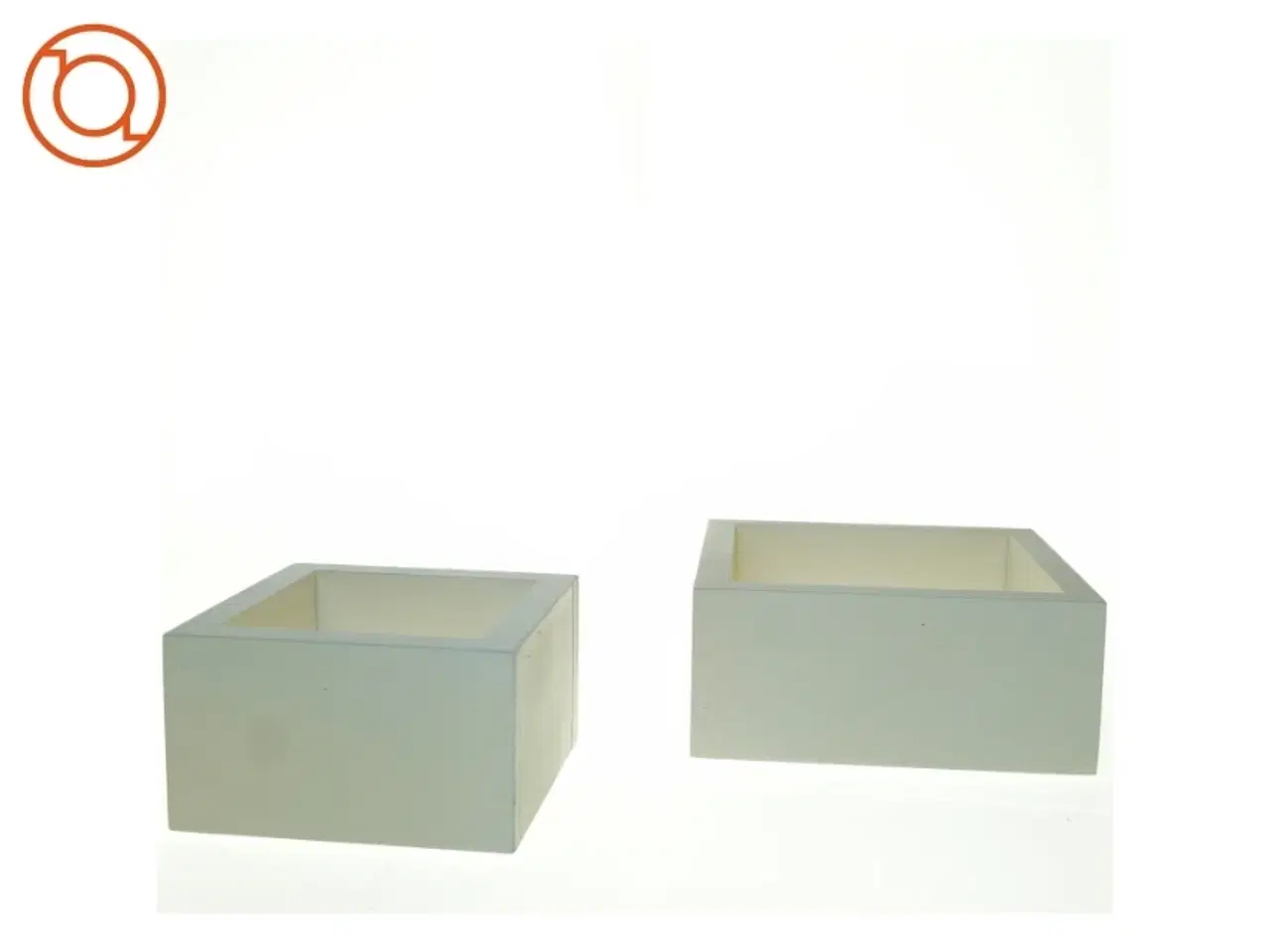 Billede 1 - Kvadratisk hvide trækasser (str. 20 x 9 cm 15 x 9 cm)