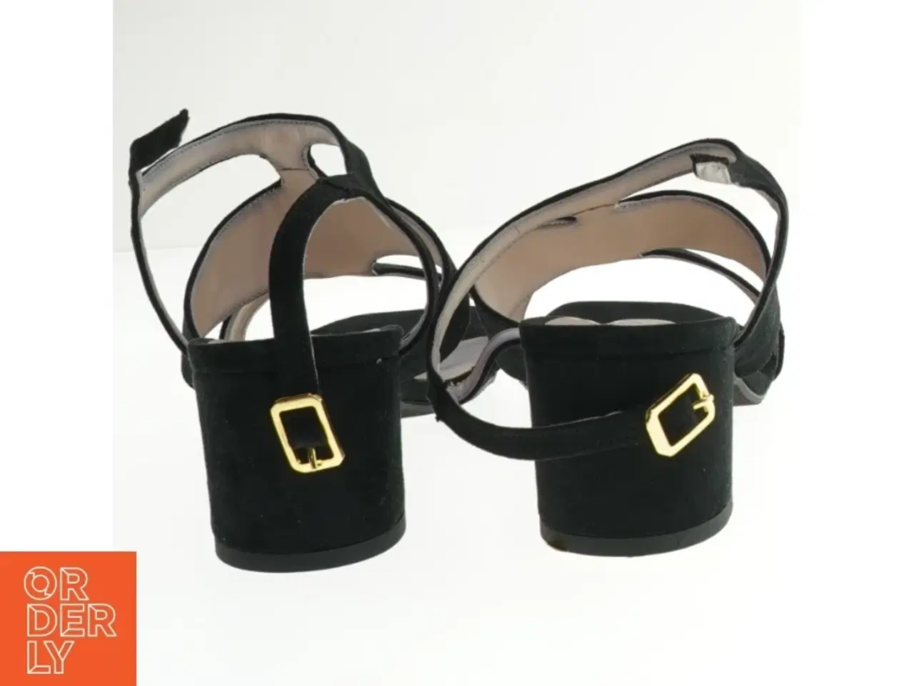 Billede 2 - Sorte sandaler med hæl fra Vera Pelle (str. 39 )