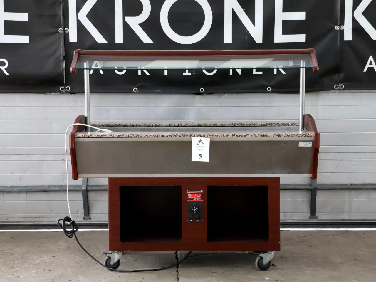 Billede 1 -  ITS varmebuffet model SB-Hot 155. m/lys og hjul. 