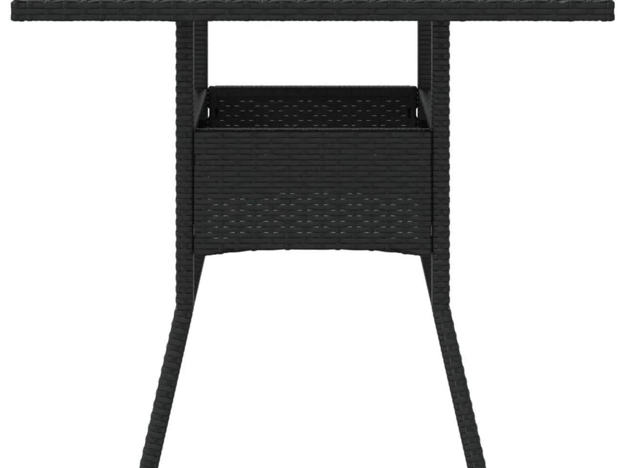 Billede 5 - Havebord med glastop 80x80x75 cm polyrattan sort