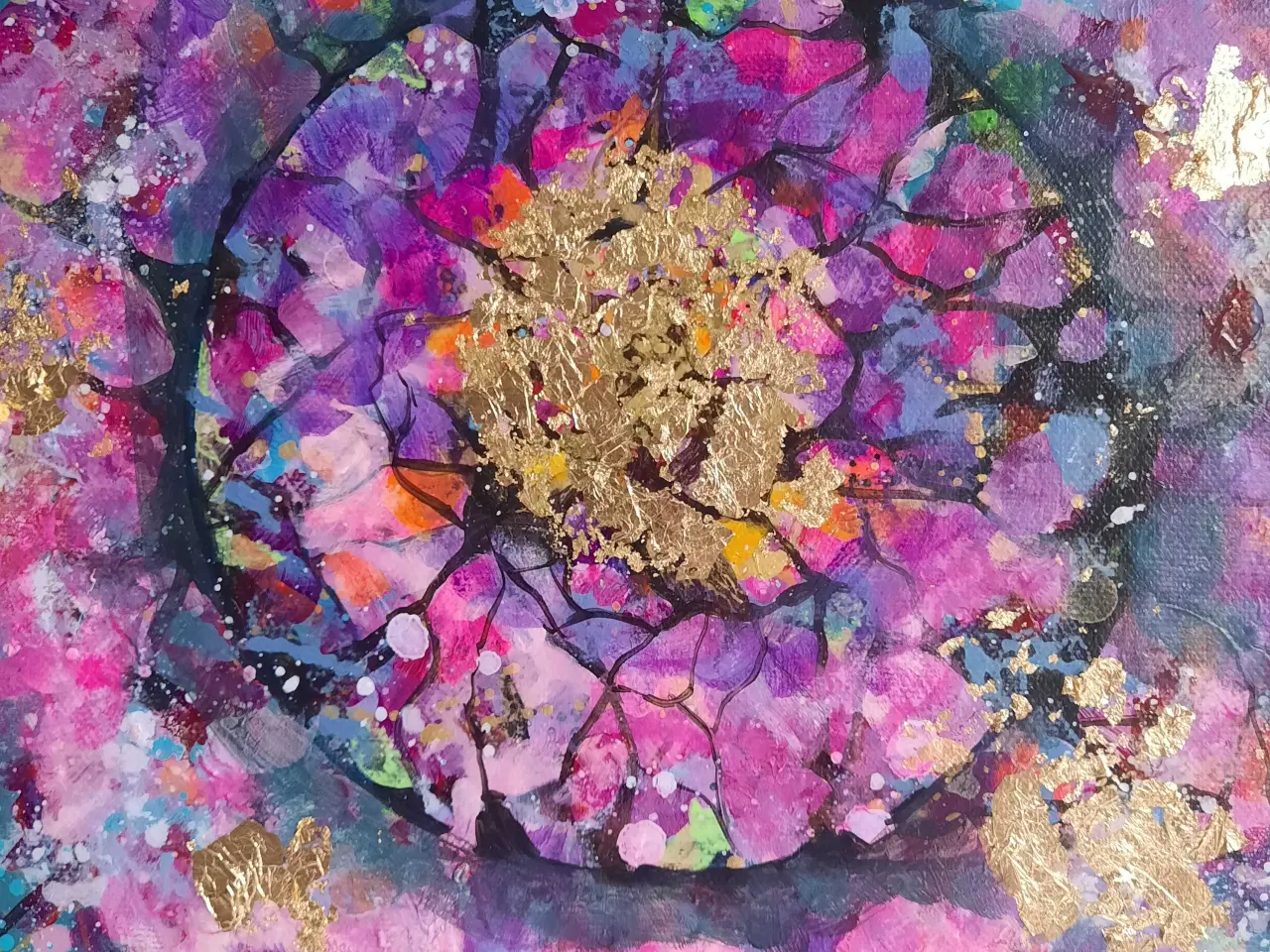 Billede 5 - Akrylmaleri på lærred 40x40 cm 