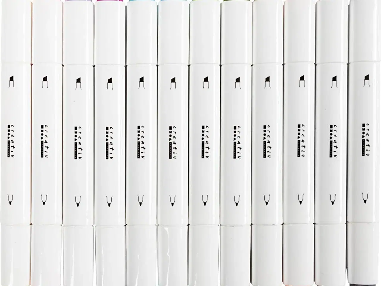 Billede 1 - Illustration Marker, streg 1+8 mm, pastelfarver, 12 stk./ 1 pk.