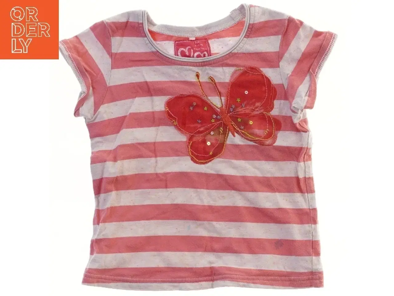 Billede 1 - Bluse med sommerfugl (str. 92)