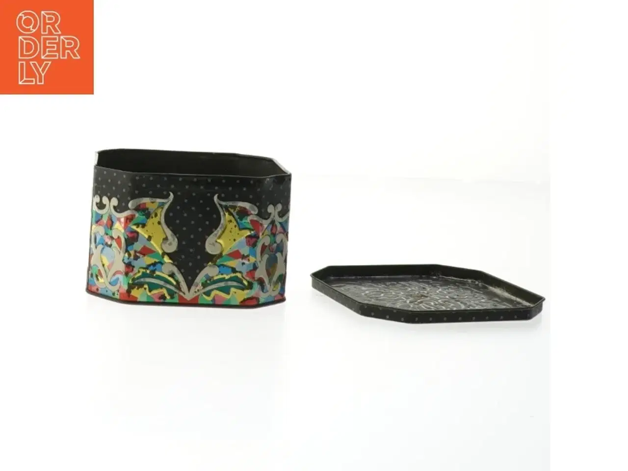 Billede 2 - Retro metaldåse (str. 10,5x7 cm)