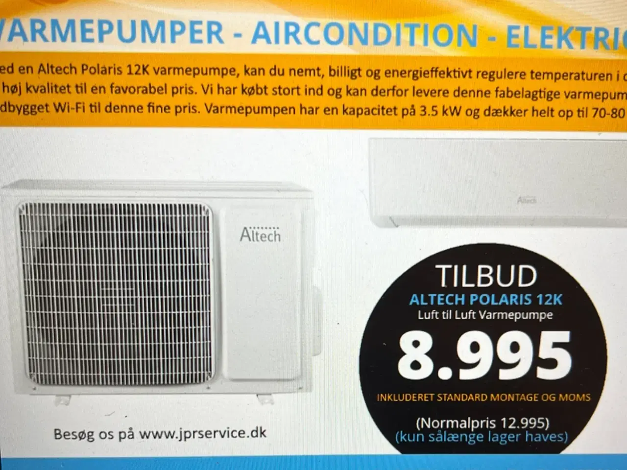 Billede 2 - TIlbud Montering Varmepumper 