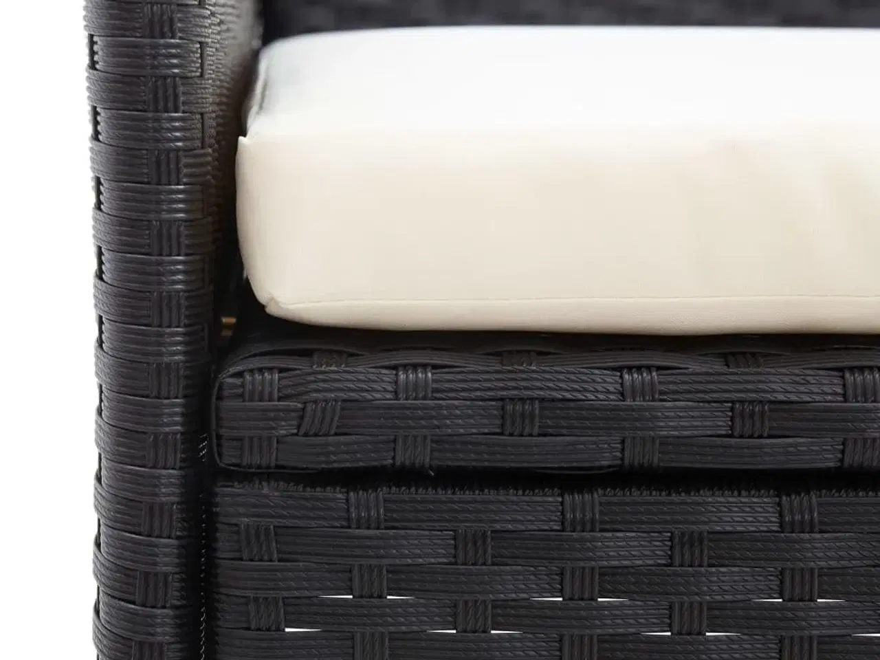 Billede 5 - 2-personers havebænk med tebord 143 cm polyrattan sort