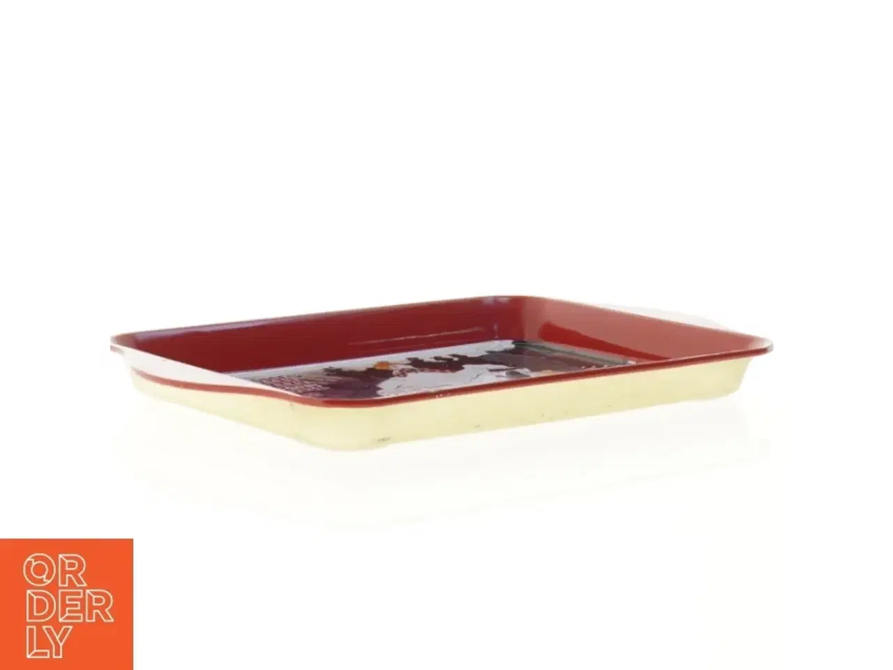 Billede 5 - Fad i emaljeret metal (str. 21 x 14 cm)