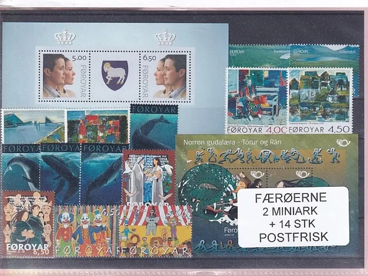 Billede 1 - Færøerne - 2 Miniark + 14 Stk. - Postfrisk