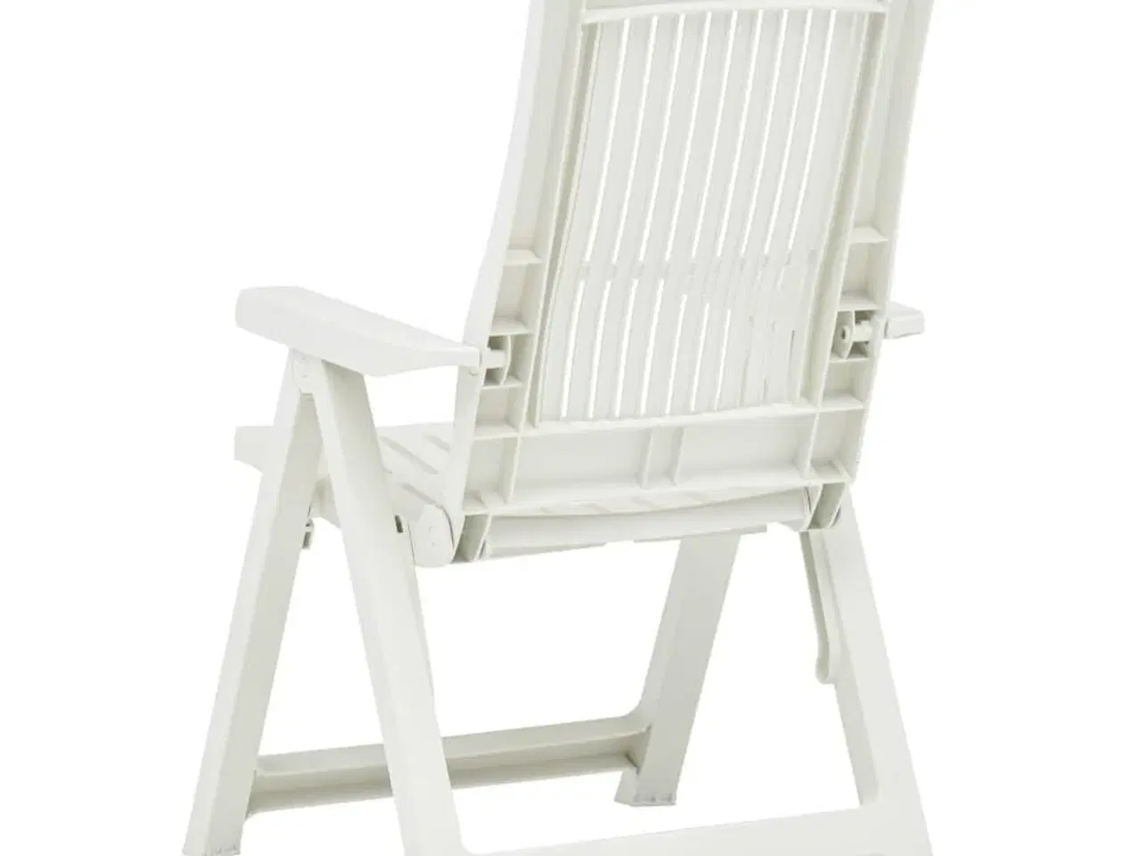 Billede 6 - Havelænestole 2 stk. plastik hvid
