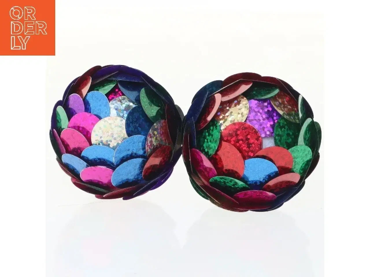 Billede 2 - Dekorative kugler med glitteroverflade (str. Ø 5 cm)