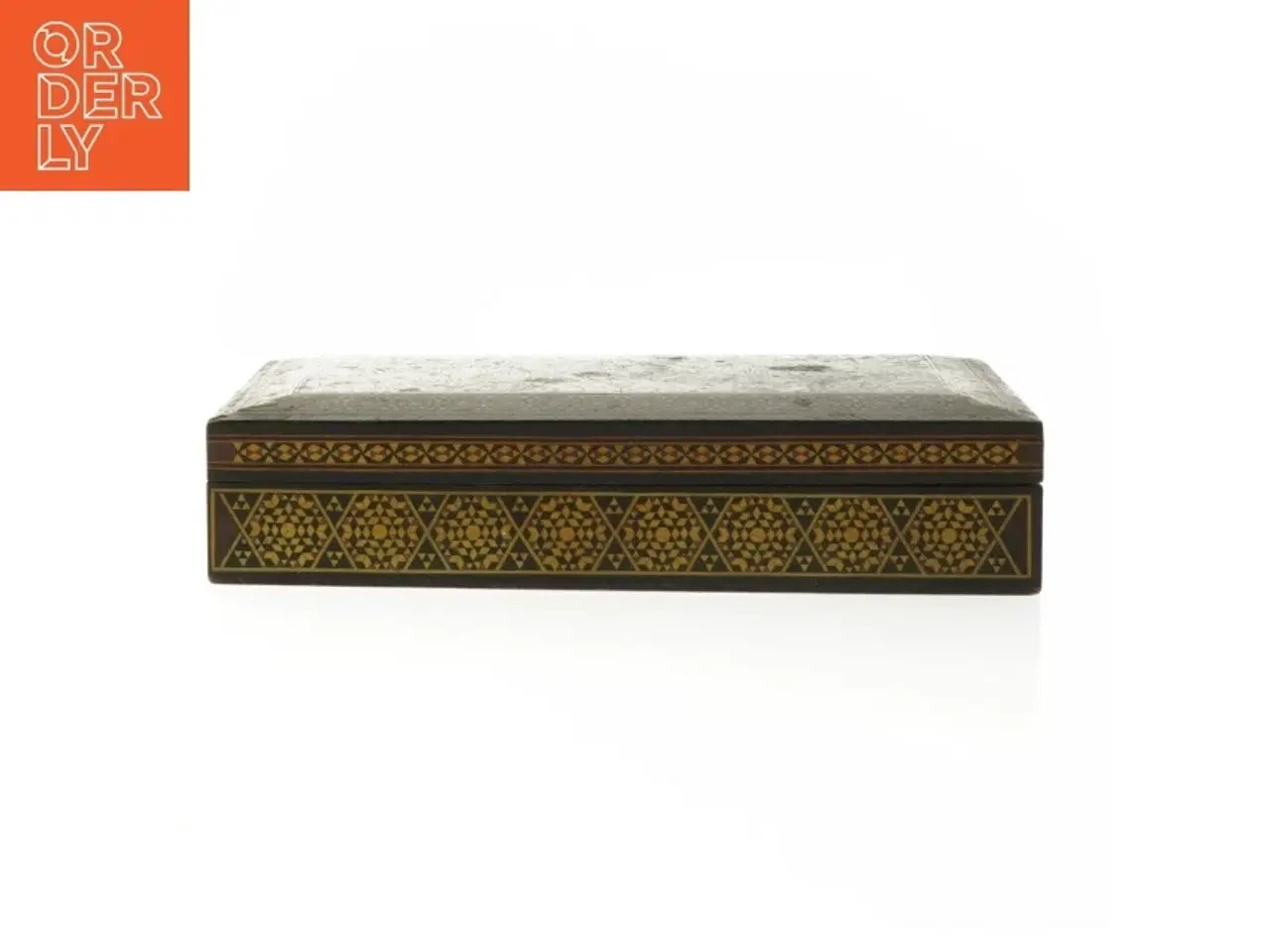 Billede 2 - Dekorativ Intarsia trækasse (str. 23x13 cm)