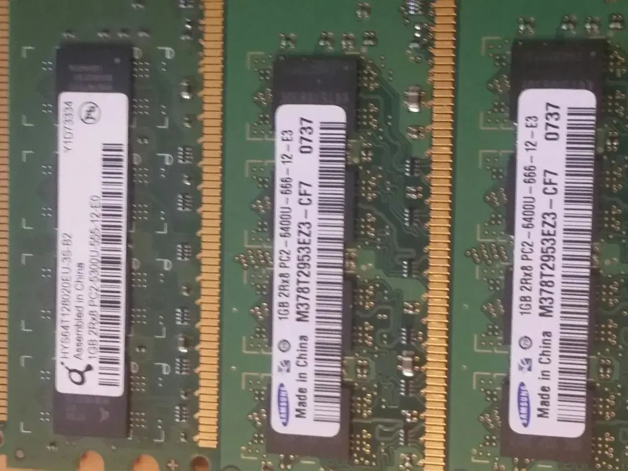 Billede 2 - 4 stk a 1gb ddr2 ramblokke til st. Pc