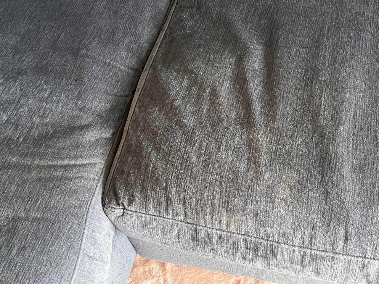 Billede 6 - Blå stof sofa med chaiselong venstrevendt. 