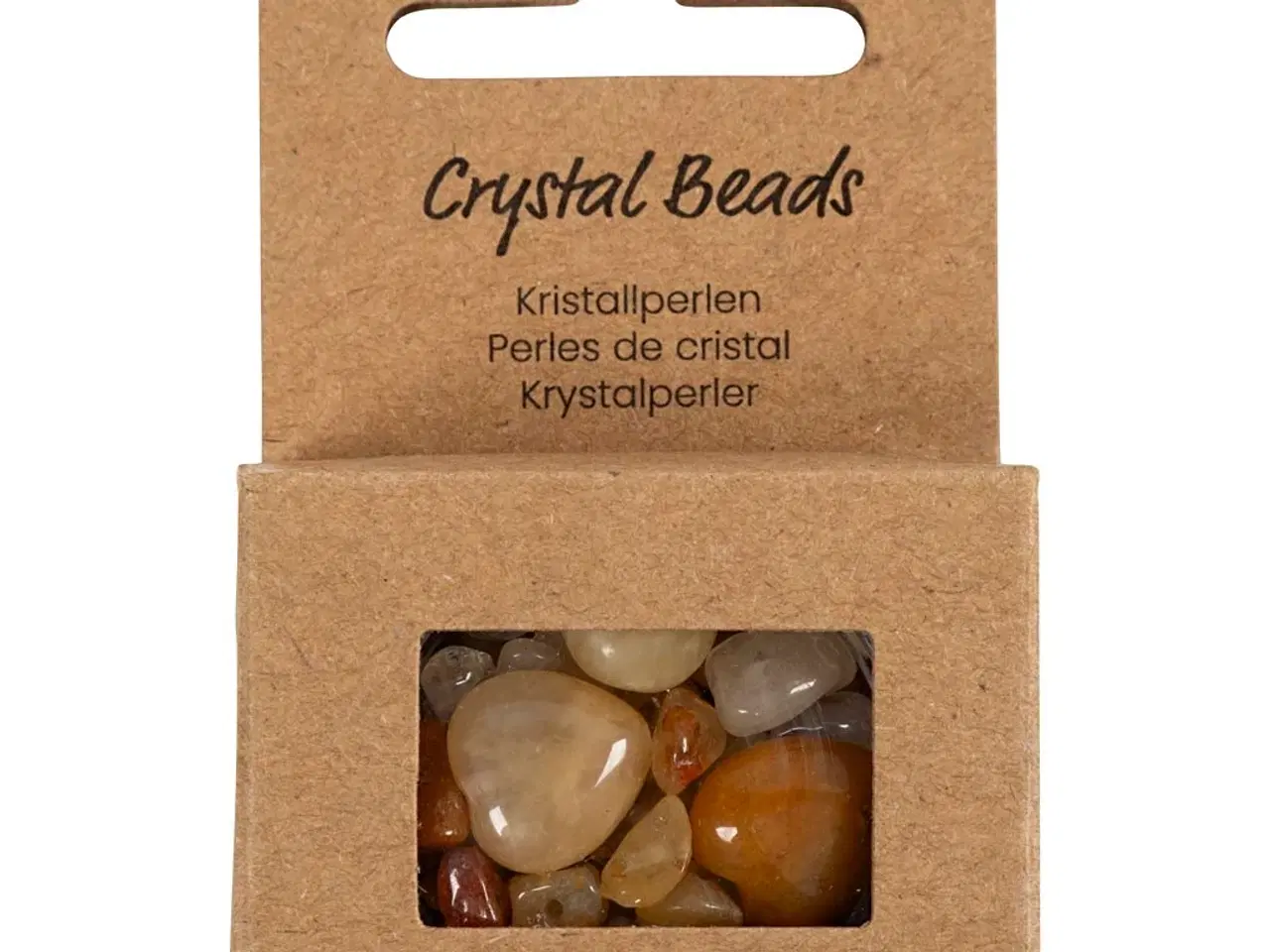Billede 1 - Honning Calcit Krystalperler 7-12 mm - 63 stk.