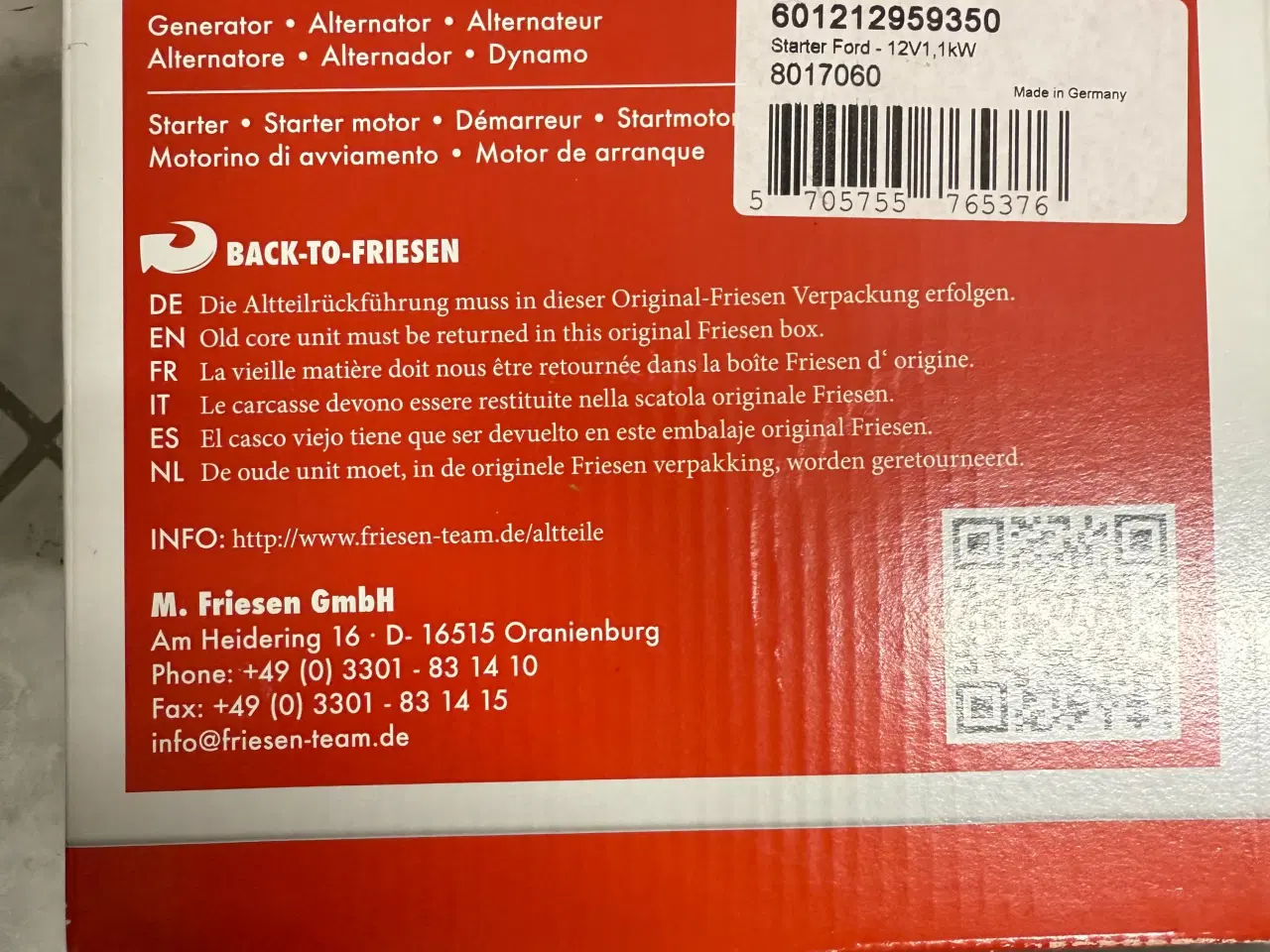 Billede 2 - Generator Mazda ny