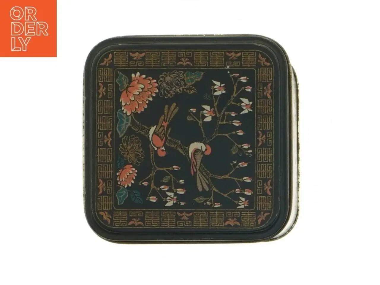 Billede 5 - Dekoreret metaldåse (str. 12 x 9 x 9 cm)
