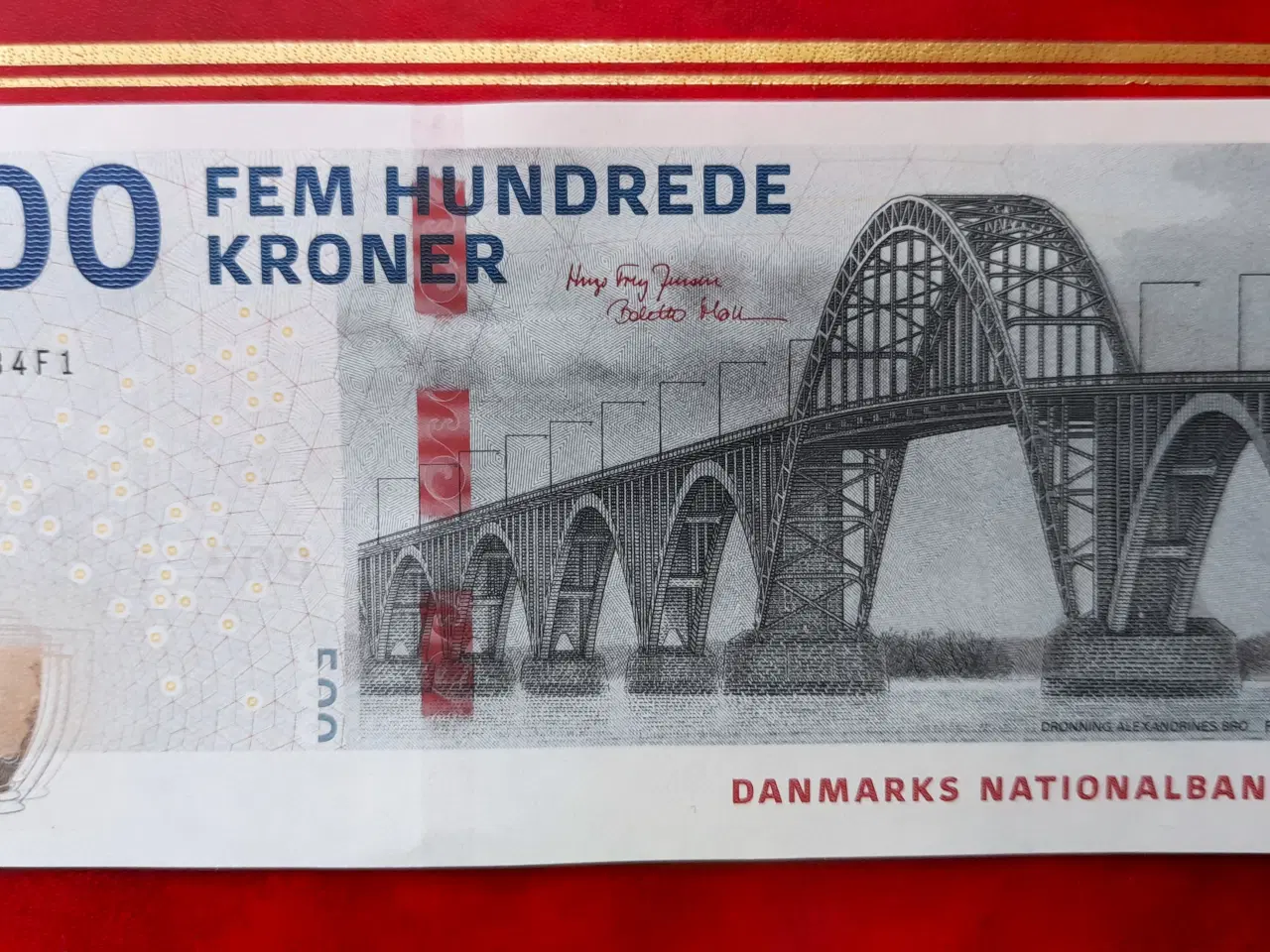 Billede 1 - BANKFRISK / UNC. FEM HUNDREDE 500 KRONE 2019