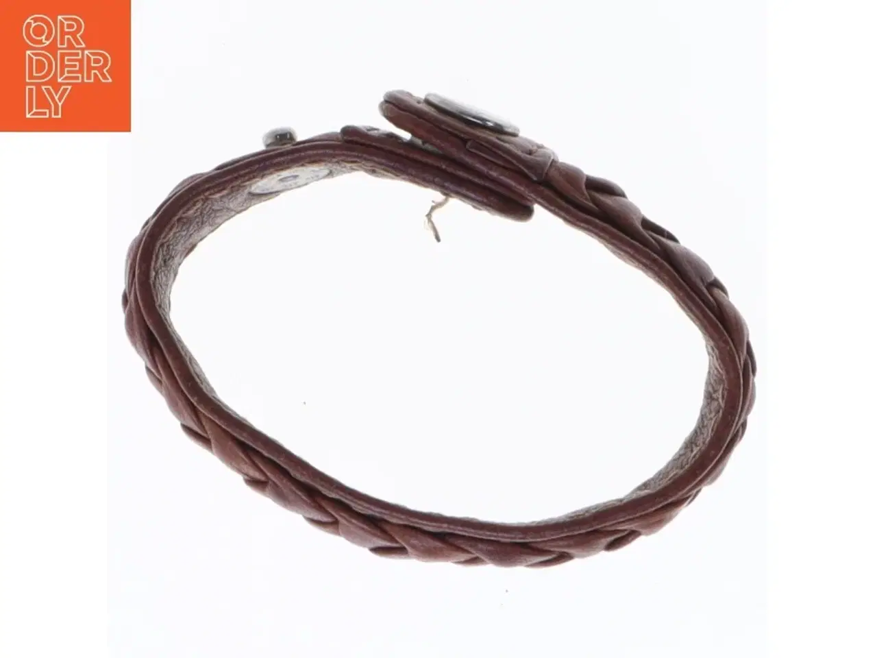 Billede 2 - Herre, brunt læderarmbånd (str. 21,5 cm)