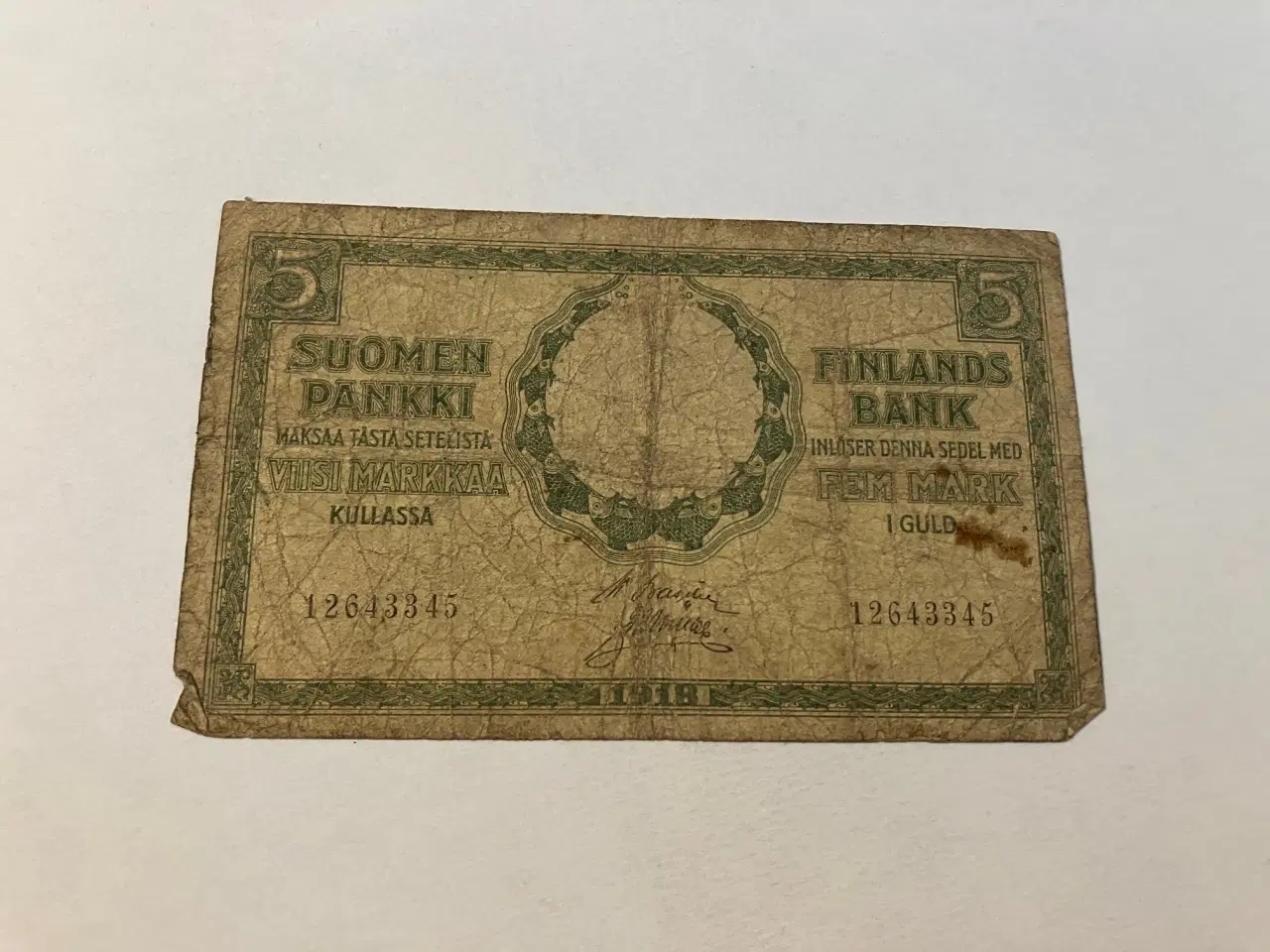 Billede 1 - 5 Markkaa 1918 Finland