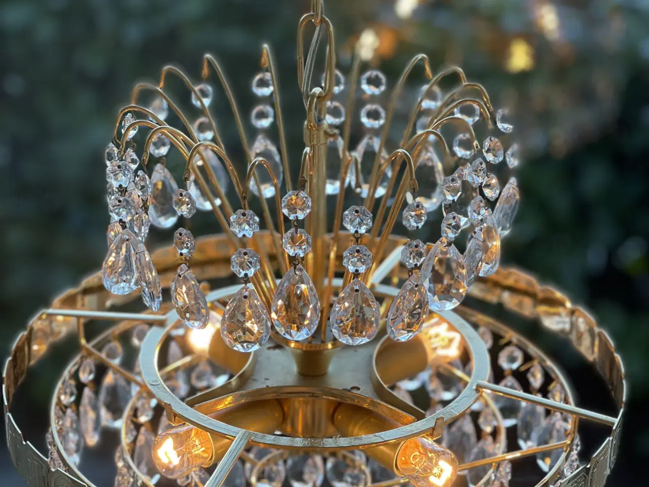 Billede 5 - Smuk lysekrone med krystaller