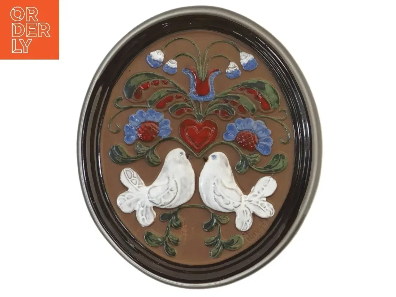 Billede 1 - Dekorativ vægplade med fuglemotiv fra Gabriel Sweden (str. 28 cm)