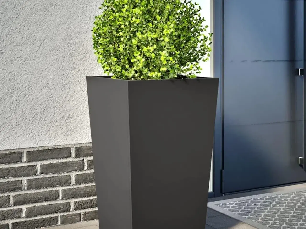 Billede 1 - Plantekrukke 45x45x75 cm stål sort