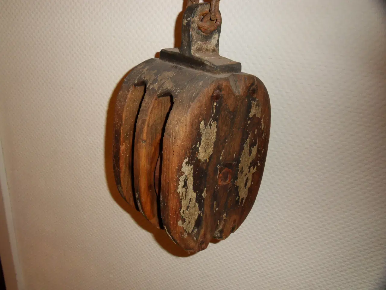 Billede 5 - TALJE. Træ-hejse-talje.  ANTIKVITET