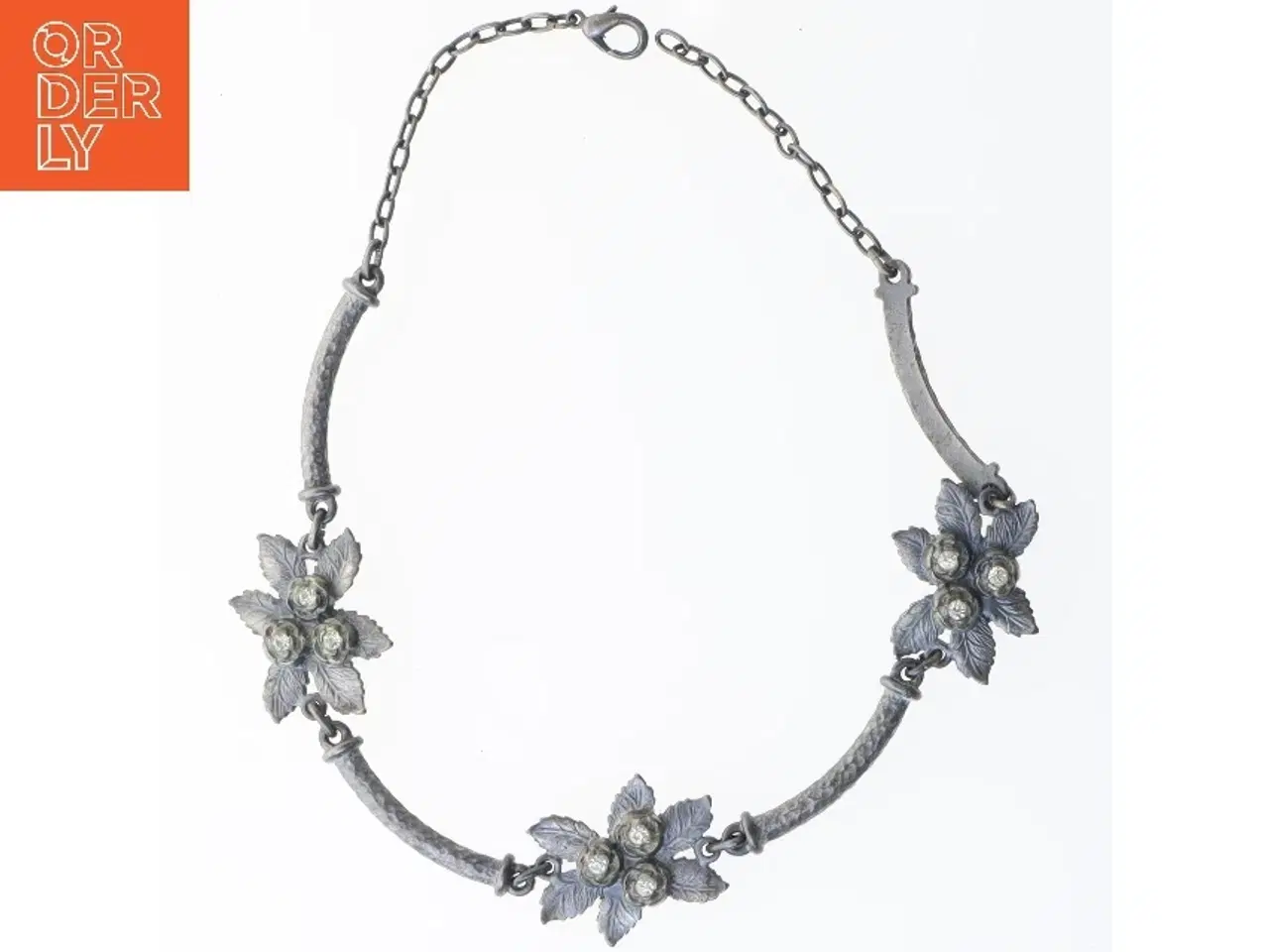 Billede 1 - Vintage blomster halskæde (str. 43 cm)
