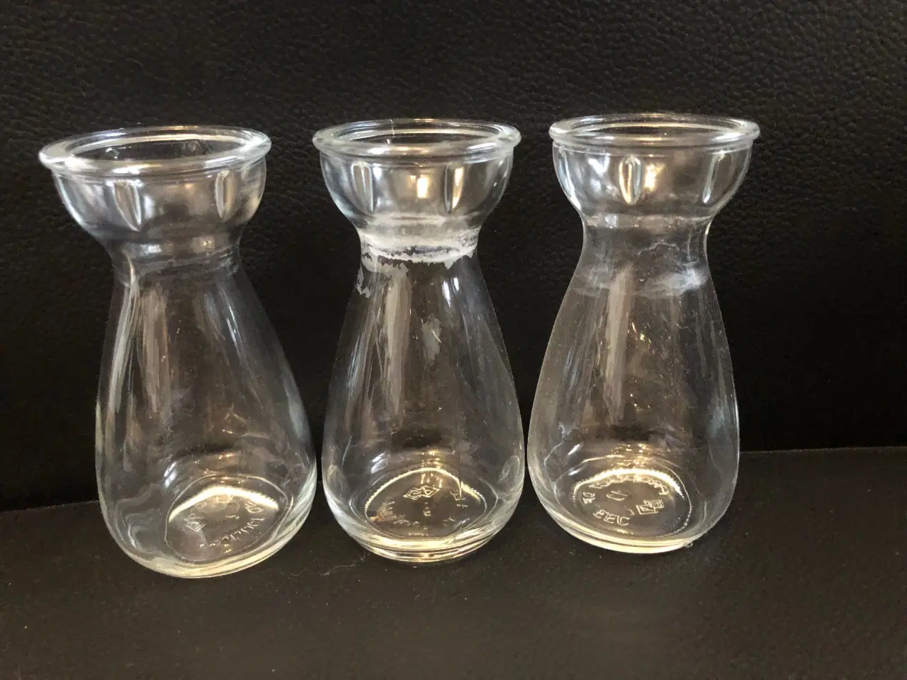 Billede 1 - 3 vaser i glas til løgplanter
