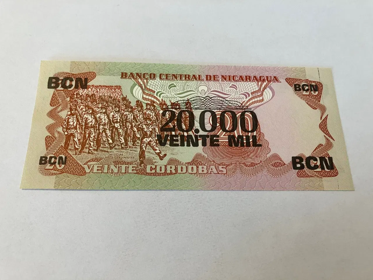 Billede 2 - 20000 Cordobas on 20 Cordobas Nicaragua 1984