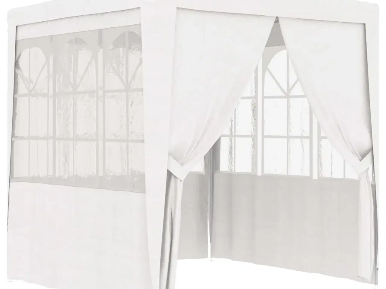 Billede 1 - Festtelt med sidevægge 2x2 m 90 g/m² hvid
