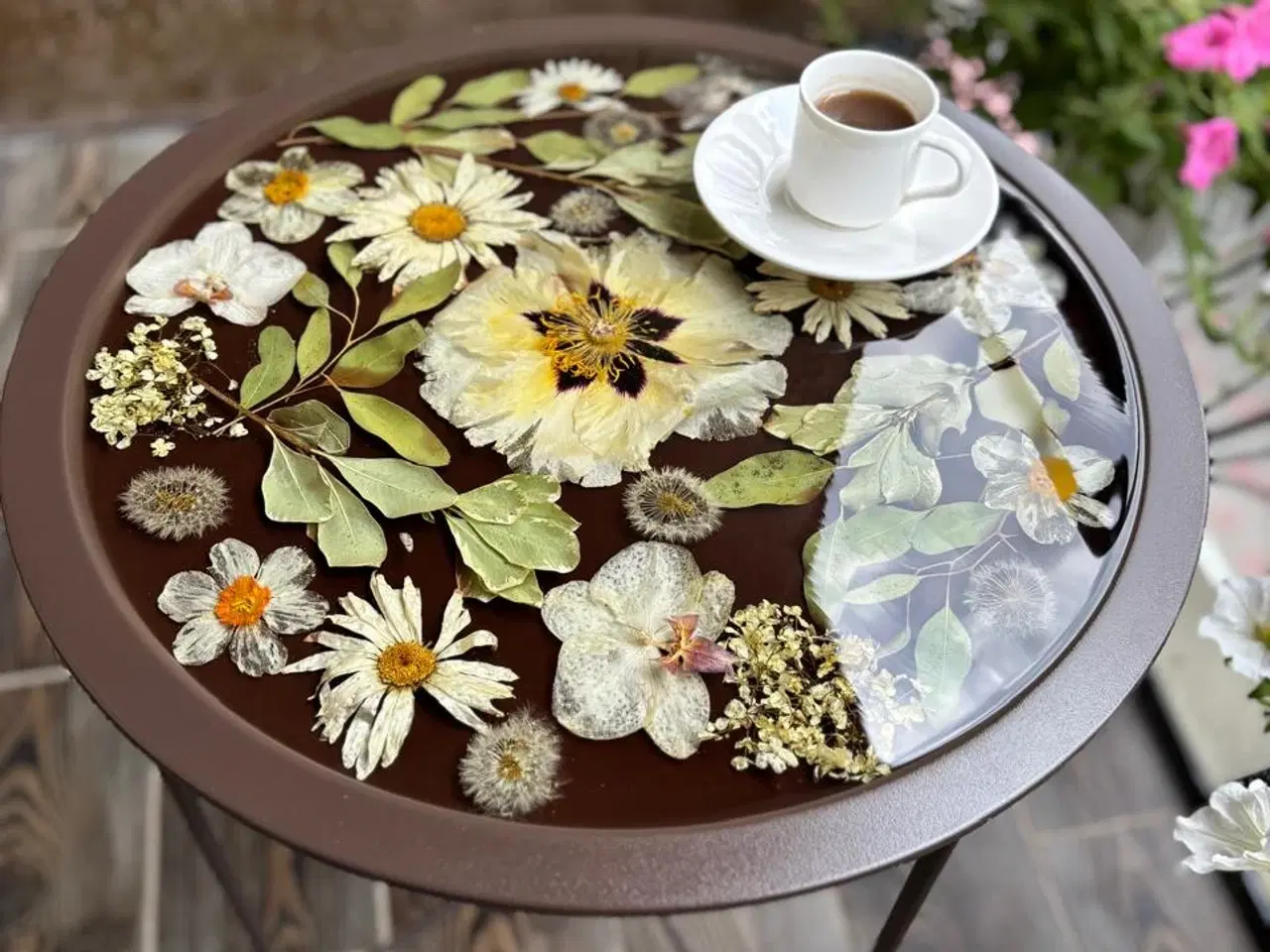 Billede 4 - Unique Handmade Coffee Table – Epoxy Resin & Real 
