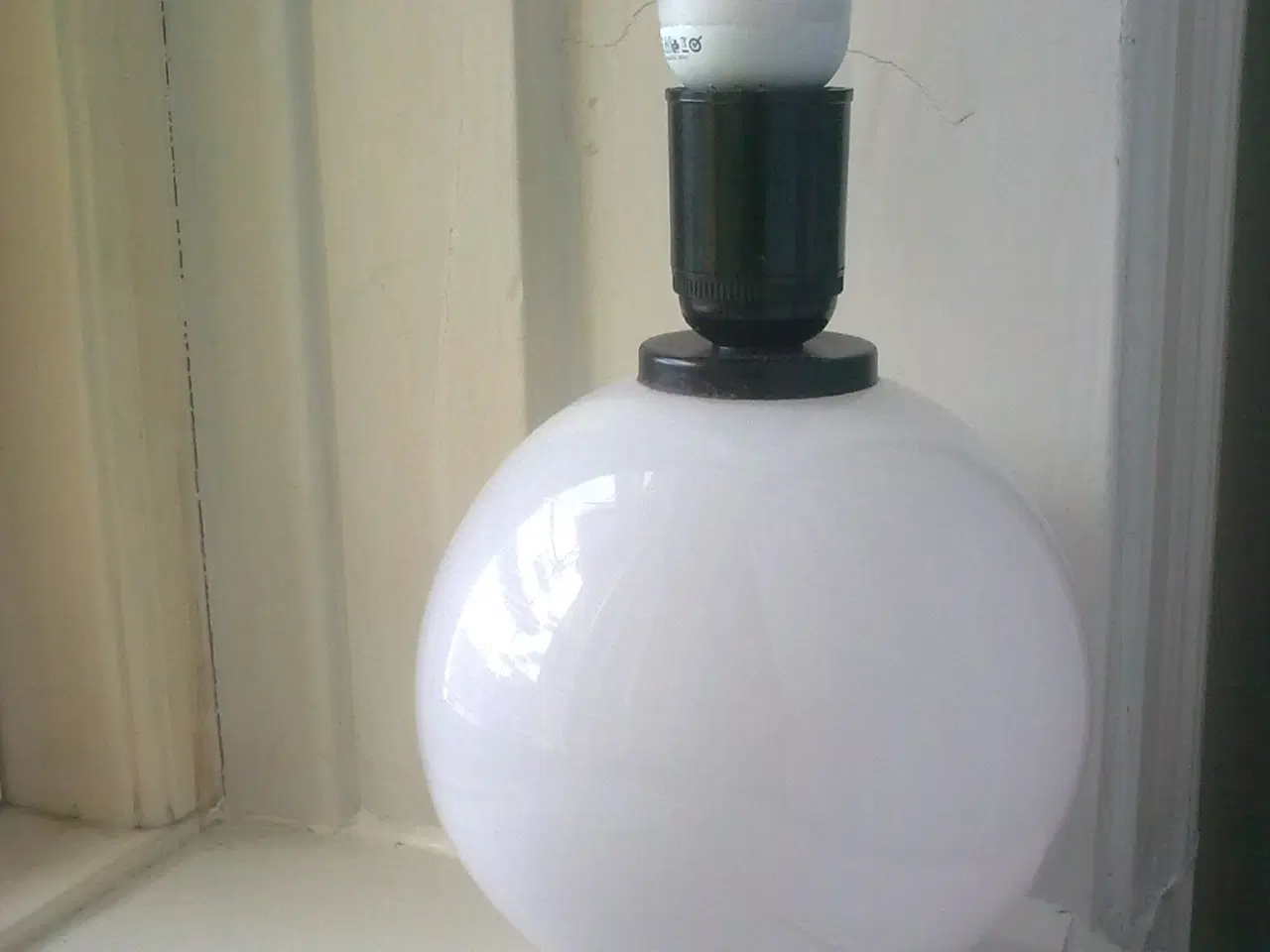 Billede 1 - Opaline kugle bordlampe BRUGSKLAR