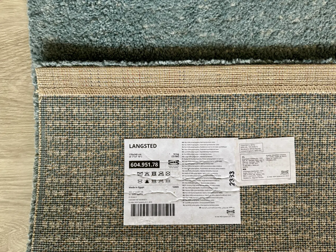 Billede 8 - Stort løst tæppe fra IKEA - gråblot - 170 x 240