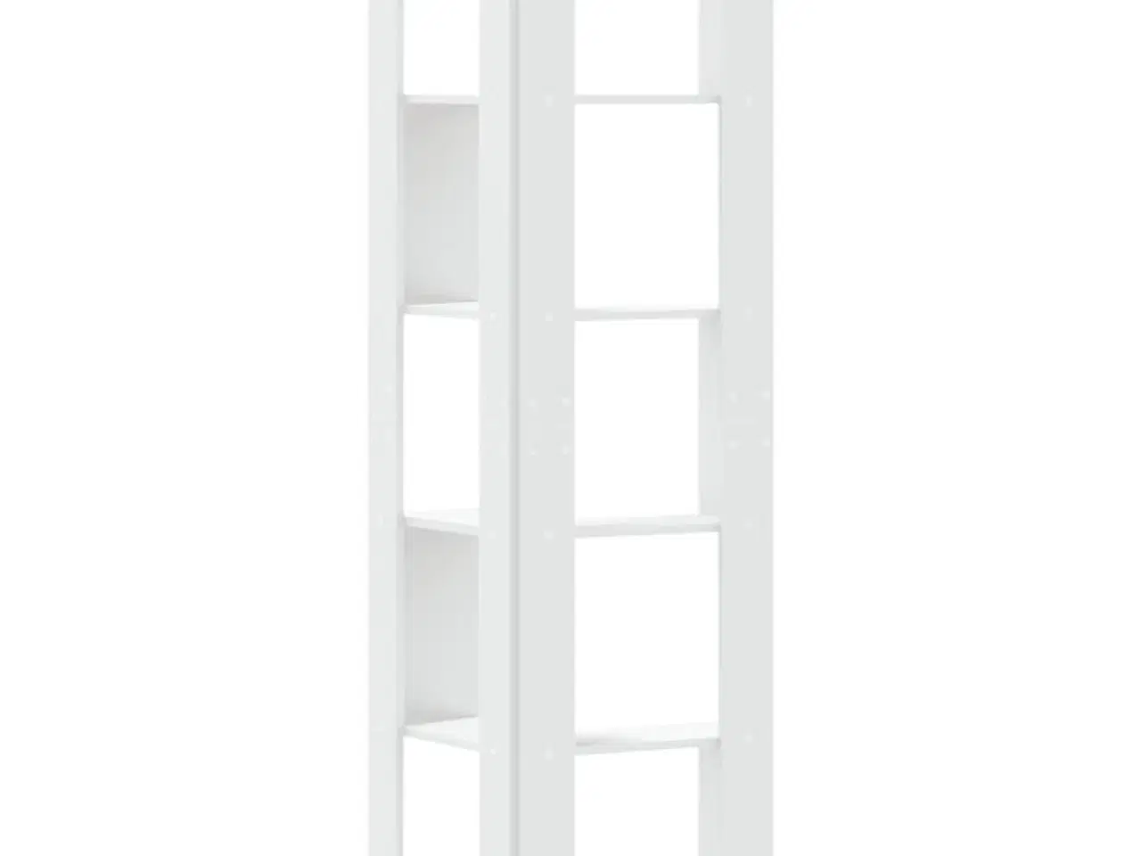 Billede 6 - Bogreol til hjørne 50x50x179 cm 5 hylder konstrueret træ hvid